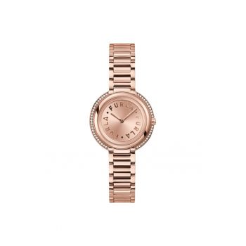 Ceas dama  Icon Shape - roz auriu - 34mm - bratara - cristale