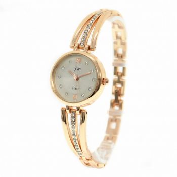 Ceas Dama, Jew CS16 bratara metalica cu cristale, stil elegant.
