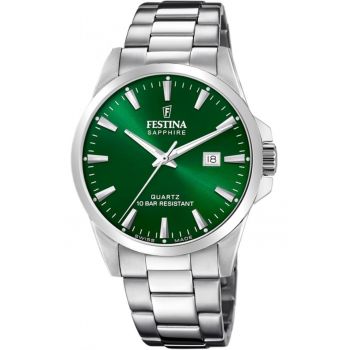 Ceas de barbati  20024/6 - verde clasic - potrivit pentru inot