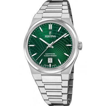 Ceas de barbati  20051/5 - verde clasic - potrivit pentru inot