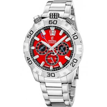 Ceas de barbati  20743/5 rosu sportiv pentru inot