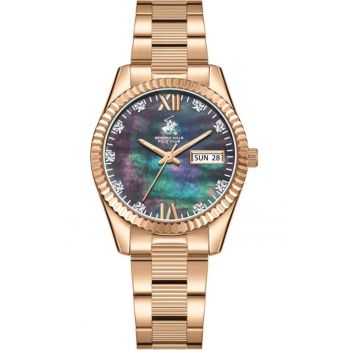 Ceas de dama BEVERLY HILLS BP3765C.450 - aur roz roze fashion