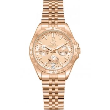 Ceas de dama BEVERLY HILLS BP3771C.410 - aur roz fashion