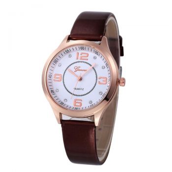 Ceas de dama elegant Geneva CS413, curea piele