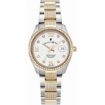 Ceas de dama JACQUES DU JWL01903 - aur galben - stil clasic - bijuterie