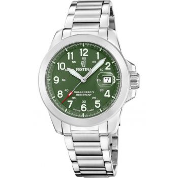 Ceas de mana pentru barbati  20081/3 - verde - clasic - potrivit pentru inot