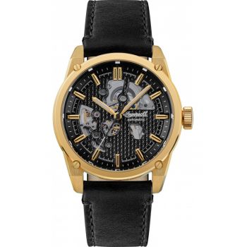 Ceas de mana pentru barbati -  I11601 - negru - skeleton - clasic