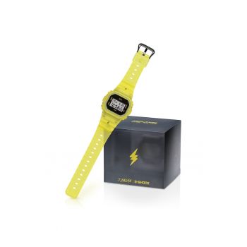 Ceas  G-SHOCK x J Balvin DWE-5600JB-1A9ER - galben - 44mm - rezistent la apa 20 ATM