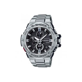 Ceas barbaresc  G-Steel GSTB100D1A - argintiu - 49mm - cu Bluetooth - solar - rezistent la apa 200m
