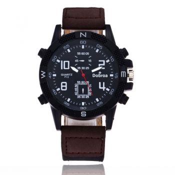 Ceas Barbatesc Dobroa CS736, curea piele, stil casual