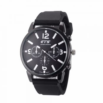 Ceas Barbatesc GTS, curea silicon negru, stil sport