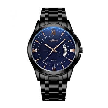 Ceas Barbatesc, Keep in Touch CS1139, bratara metalica, model negru