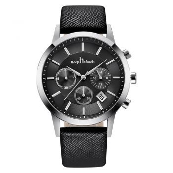 Ceas Barbatesc, Keep in Touch CS1149, curea piele, model negru