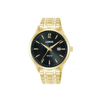 Ceas barbatesc  RH994RX9 - bratara metalica - 41mm - 100m impermeabil - negru - auriu