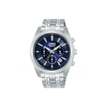 Ceas barbatesc  RT395KX9 - bratara din otel - mecanism Seiko - cronograf - cadran albastru