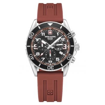 Ceas barbatesc Swiss Alpine Military Raptor - cronograf - curea din cauciuc - 42mm - 10 ATM