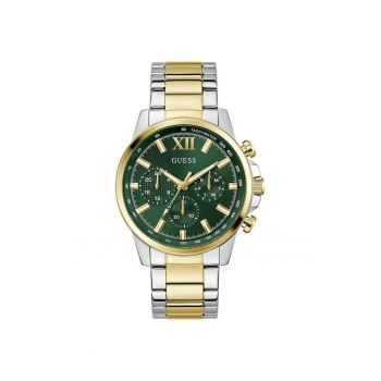 Ceas barbati  Walker GW0900G5 - mecanism quartz - carcasa inox argintie si aurie - bratara inox - cadran verde - 44mm - rezistent la apa 50m