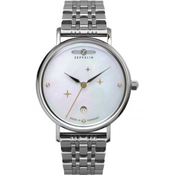 Ceas dama  Luna - 36mm - bratara metalica - 5 ATM