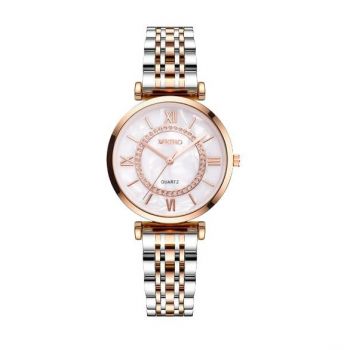 Ceas dama Meibo CS1189, bratara metalica, rose gold
