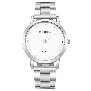 Ceas Dama NUODONG , bratara metalica, stil elegant, cadran cu cristale