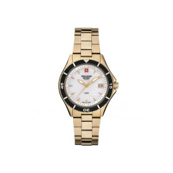 Ceas de dama  77.401.113 - Quartz - 36mm - 10ATM - Auriu