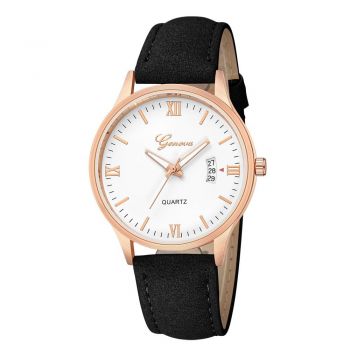 Ceas de dama elegant Geneva CS665, stil Fashion, curea piele