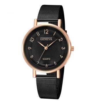 Ceas de dama elegant Geneva CS675, bratara metalica
