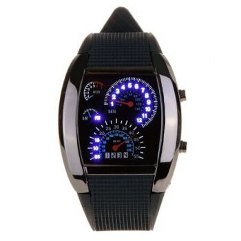 Ceas de mana LED CS836, negru, model sport