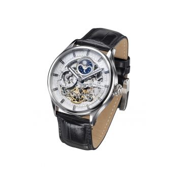 Ceas  model Neustadt - 46mm - piele neagra - rezistenta la apa 3 ATM