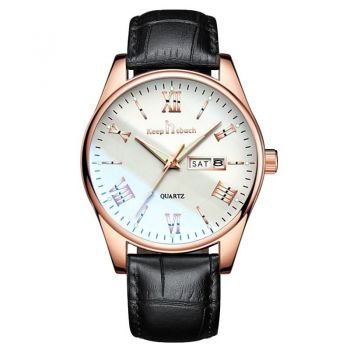 Ceas pentru barbati, Keep in Touch CS1146, curea piele, cadran alb