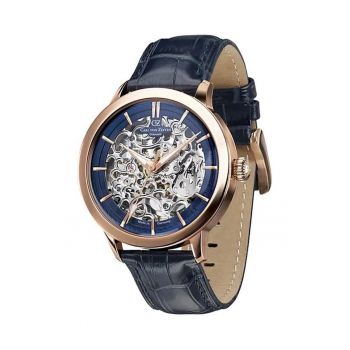 Ceas  Triberg Skeleton Automatic - Editie Limitata - Inox - Bleumarin/Auriu