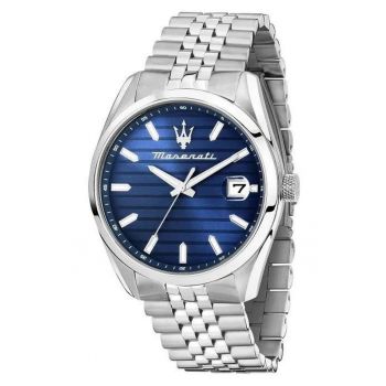 Ceas barbatesc  Attrazione -mecanism quartz - 43mm - bratara argintiu