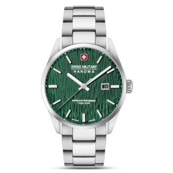 Ceas barbatesc  Cadran verde - Argintiu