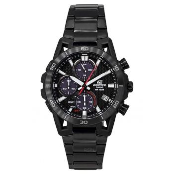 Ceas barbatesc  Edifice Sospensione - solar - cronograf - rezistent la apa 100M - cadran negru - 44.5x13.3mm