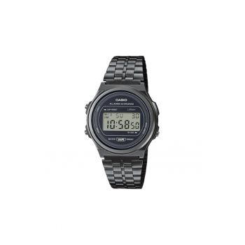 Ceas barbatesc  LCD - Otel - Negru