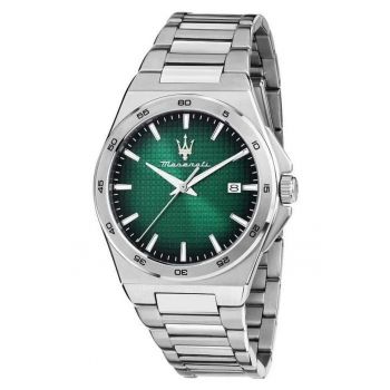 Ceas barbatesc  Velocita Slim - 40mm - argintiu - bratara din inox - rezistent la apa 50m