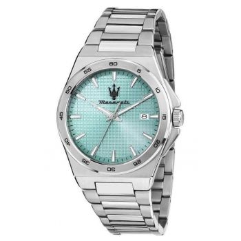 Ceas barbatesc  Velocita Slim - 40mm - argintiu - bratara din inox - rezistent la apa 50m