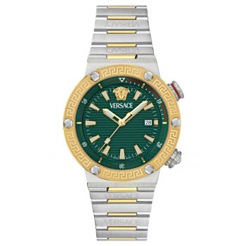 Ceas barbati -  43mm - 10ATM - Argintiu/Auriu