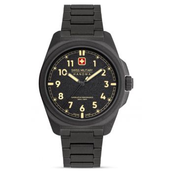 Ceas barbati  Fieldmaster - 30m rezistent la apa - curea din piele - negru
