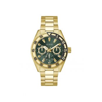 Ceas barbati  GW0904G2 - mecanism quartz - carcasa inox aurie - bratara aurie - cadran verde - 44mm