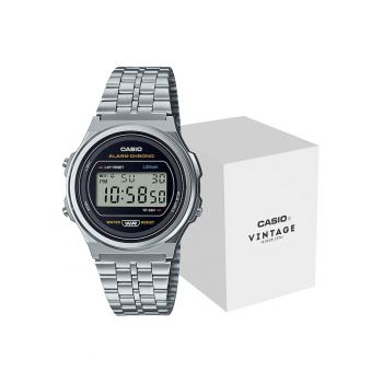 Ceas Dama  A171WE-1AEF - mecanism quartz - bratara din otel - culoare argintie - dimensiuni 36x31x9 -2mm - set cu cutie CASIO