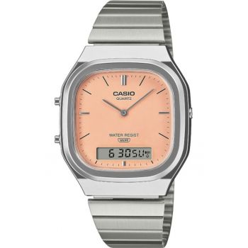 Ceas dama  AQ-240E-4AEF Quartz Argintiu