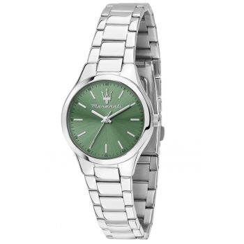 Ceas dama  Attrazione bratara otel inoxidabil argintiu verde 38mm