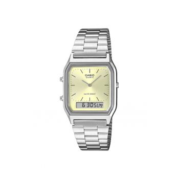 Ceas Dama  mecanism quartz - bratara din otel inoxidabil - culoare argintie - set cu cutie originala