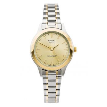 Ceas dama  model LTP-1128G 9A - mecanism MIYOTA - 27x33x7mm - bratara inox - argintie-aurie