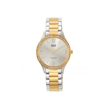 Ceas de dama  Q75B-006PY - auriu si argintiu