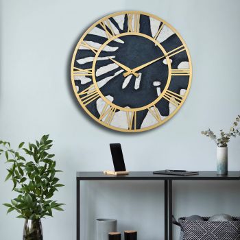 Ceas de perete, 5050softms011, MDF, Dimensiune: 50 cm (Diametru), Multicolor