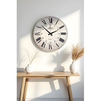 Ceas de perete, Huhuas00026, MDF, Dimensiune: 50 x 50 cm (1 bucată), Multicolor