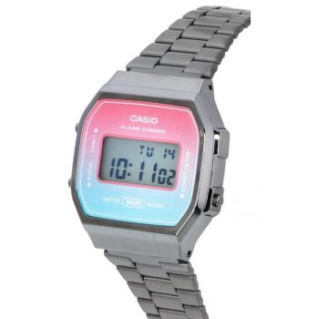 Ceas unisex  digital - curea otel inoxidabil - carcasa din rasina - 36.3x9.6mm