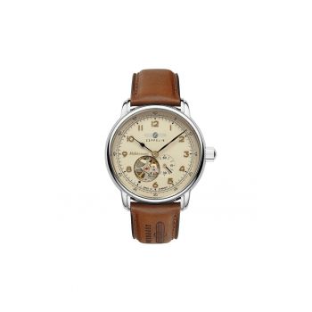 Ceasuri barbatesti  9666-5 - inox - piele naturala - automat - sticla de safir